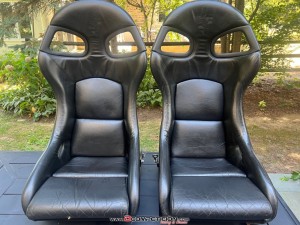 Porsche 996 911 GT3 Euro Seats Black Leather OEM Sliders & Hardware